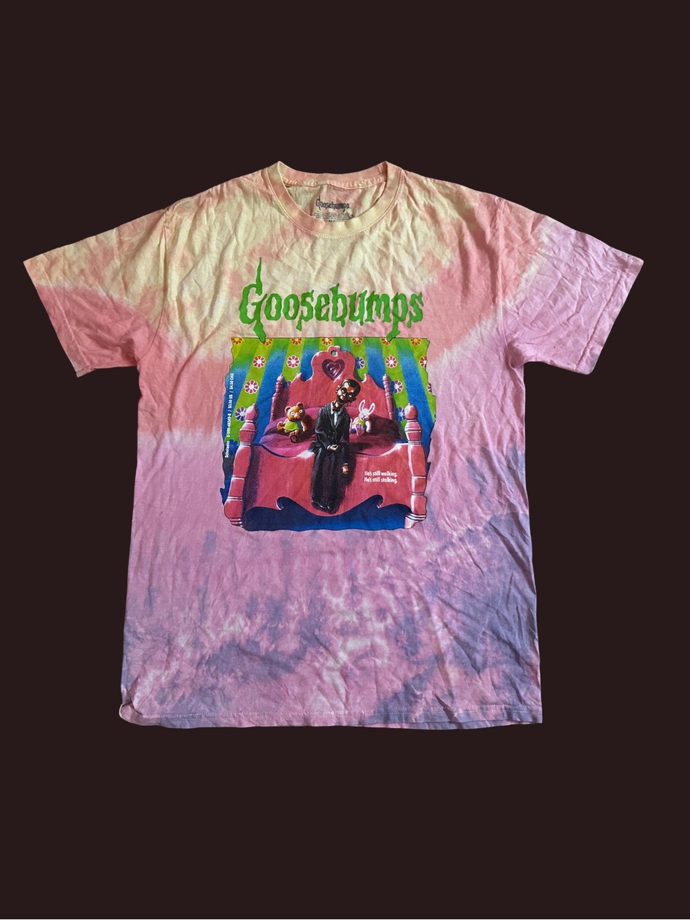 Goosebumps Graphic Short Sleeve Tee - Pink Tie-Dye